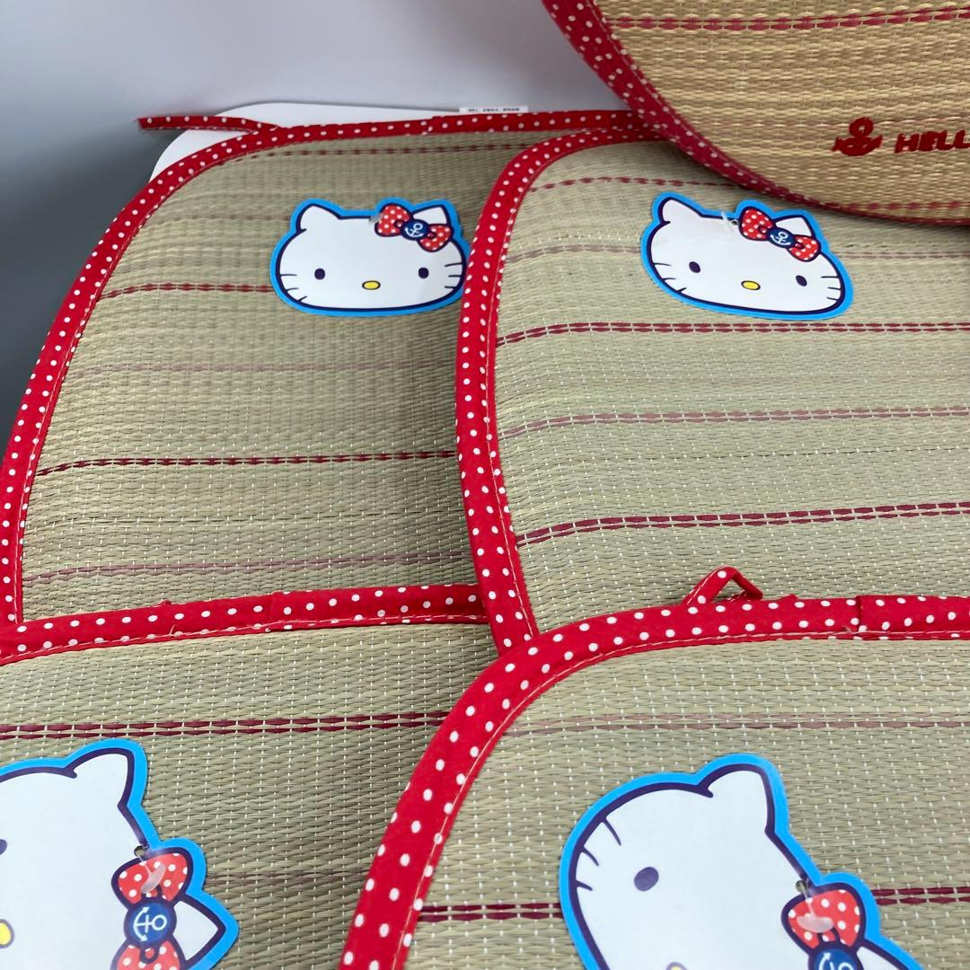 未使用 ハローキティ 丸座布団＋マリンアンカー い草座布団 7枚セット サンリオ