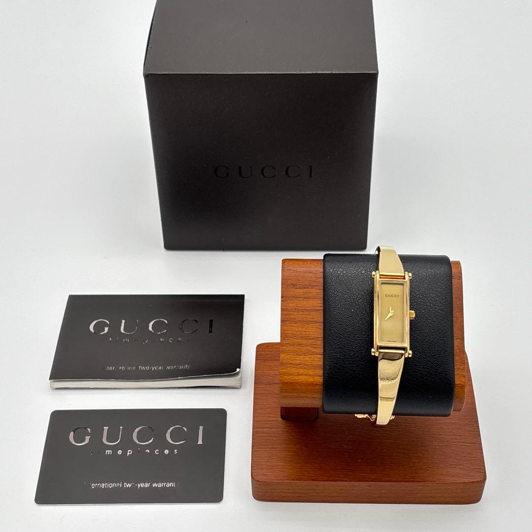 【専用】GUCCI 1500L バングルウォッチ　ゴールド レディース 腕時計