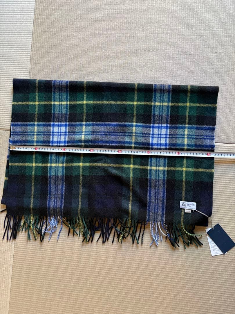 Johnstonsチェックカシミヤ大判ストールDressGordon 【極美品】