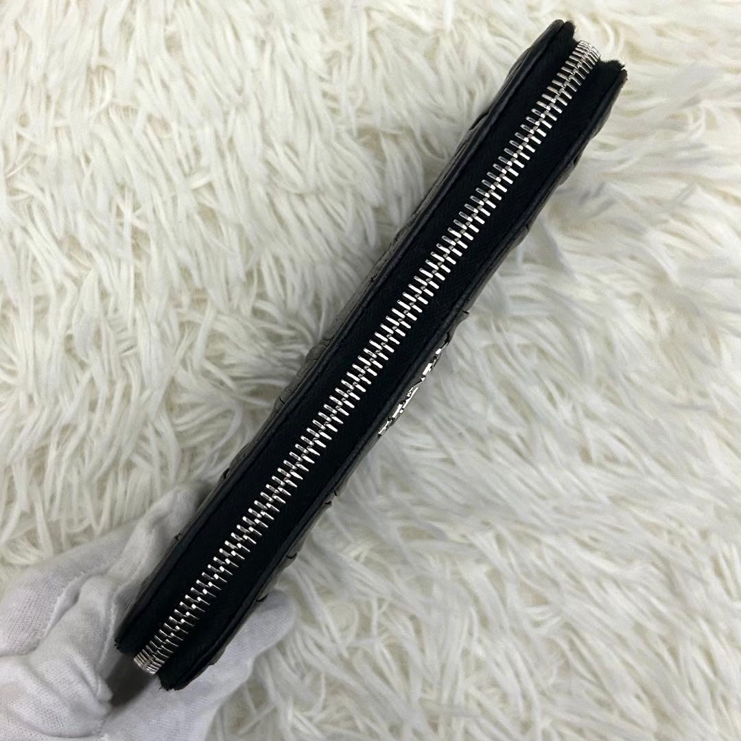 ［美品］PRADA プラダ ラウンドファスナー 長財布 ブラック