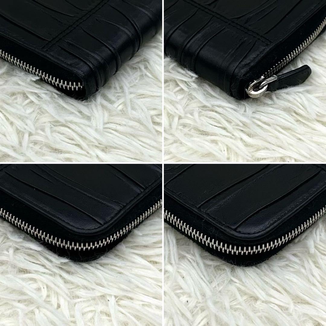 ［美品］PRADA プラダ ラウンドファスナー 長財布 ブラック