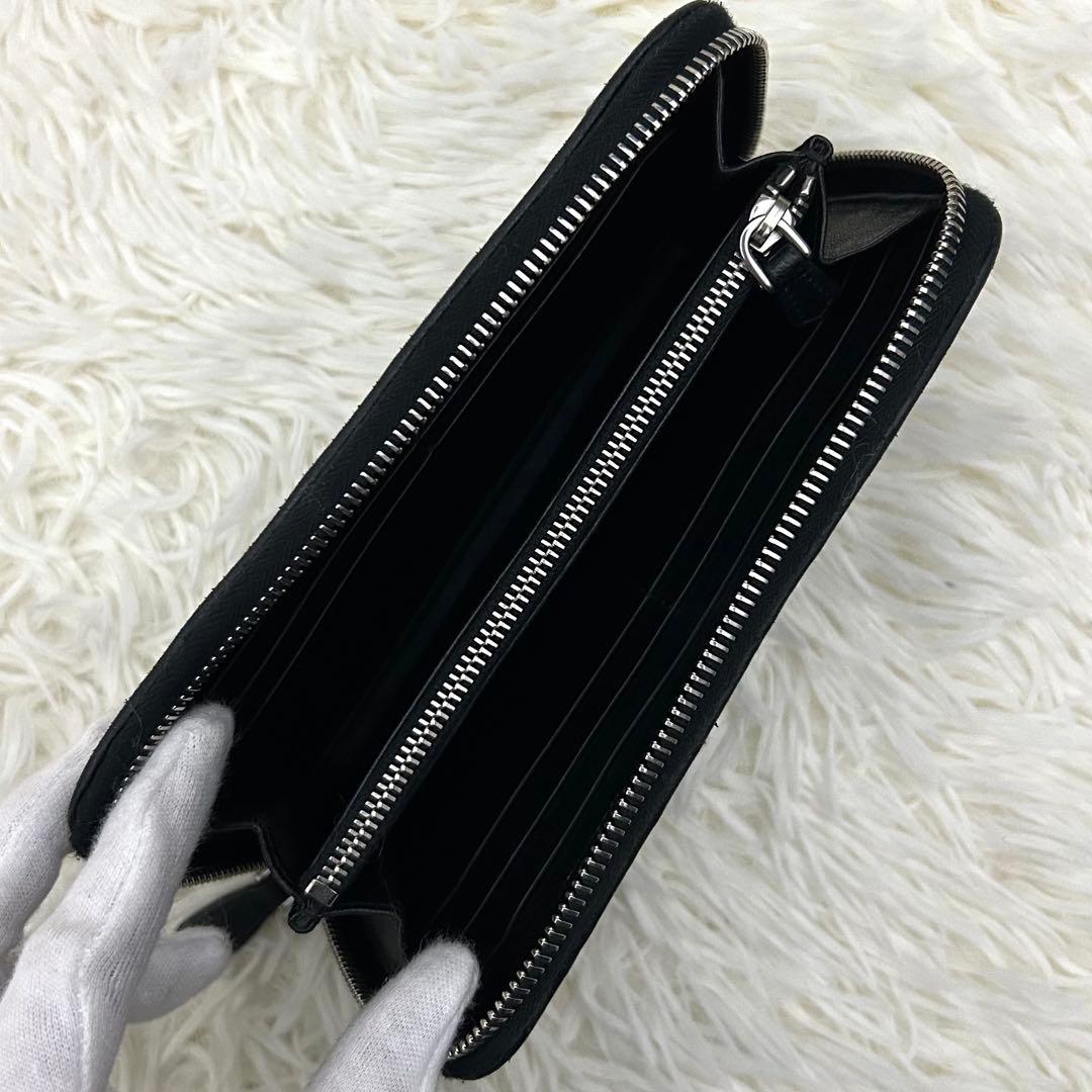 ［美品］PRADA プラダ ラウンドファスナー 長財布 ブラック