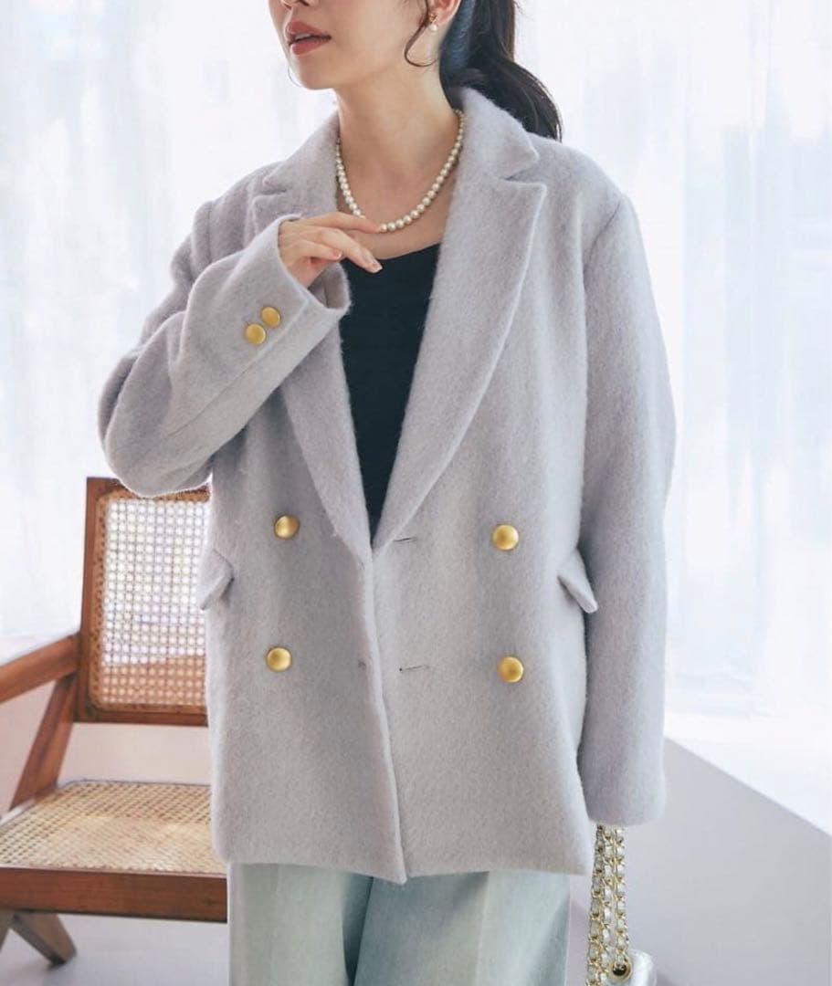 【新品】ラブティックボンボン ヘアリーシャギージャケット コート ジャコット