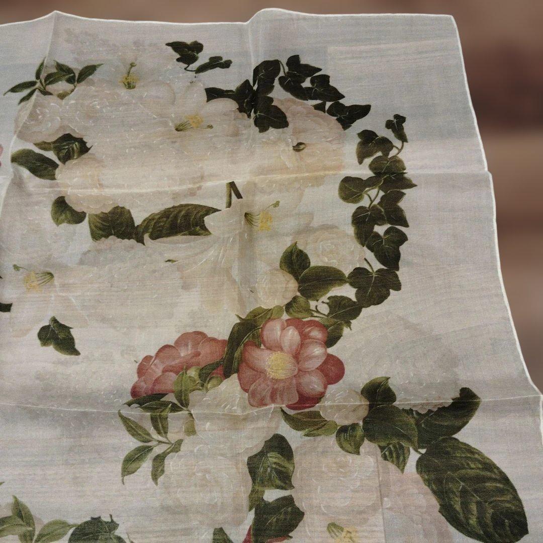 【美品】CHANEL スカーフ 薄手 花柄