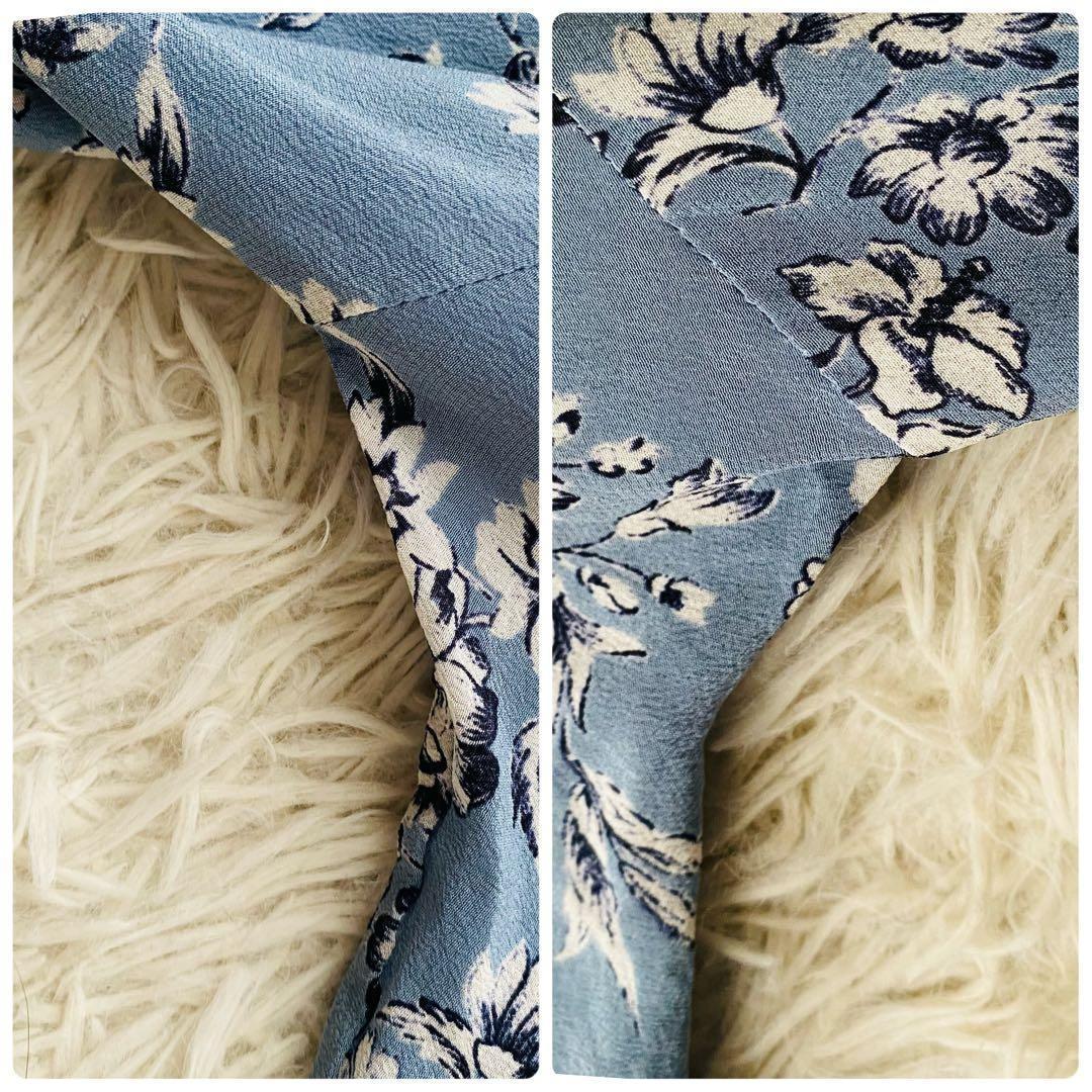 美品 マックスマーラ 近年モデル 総花柄 カシュクール シルク ロングワンピース