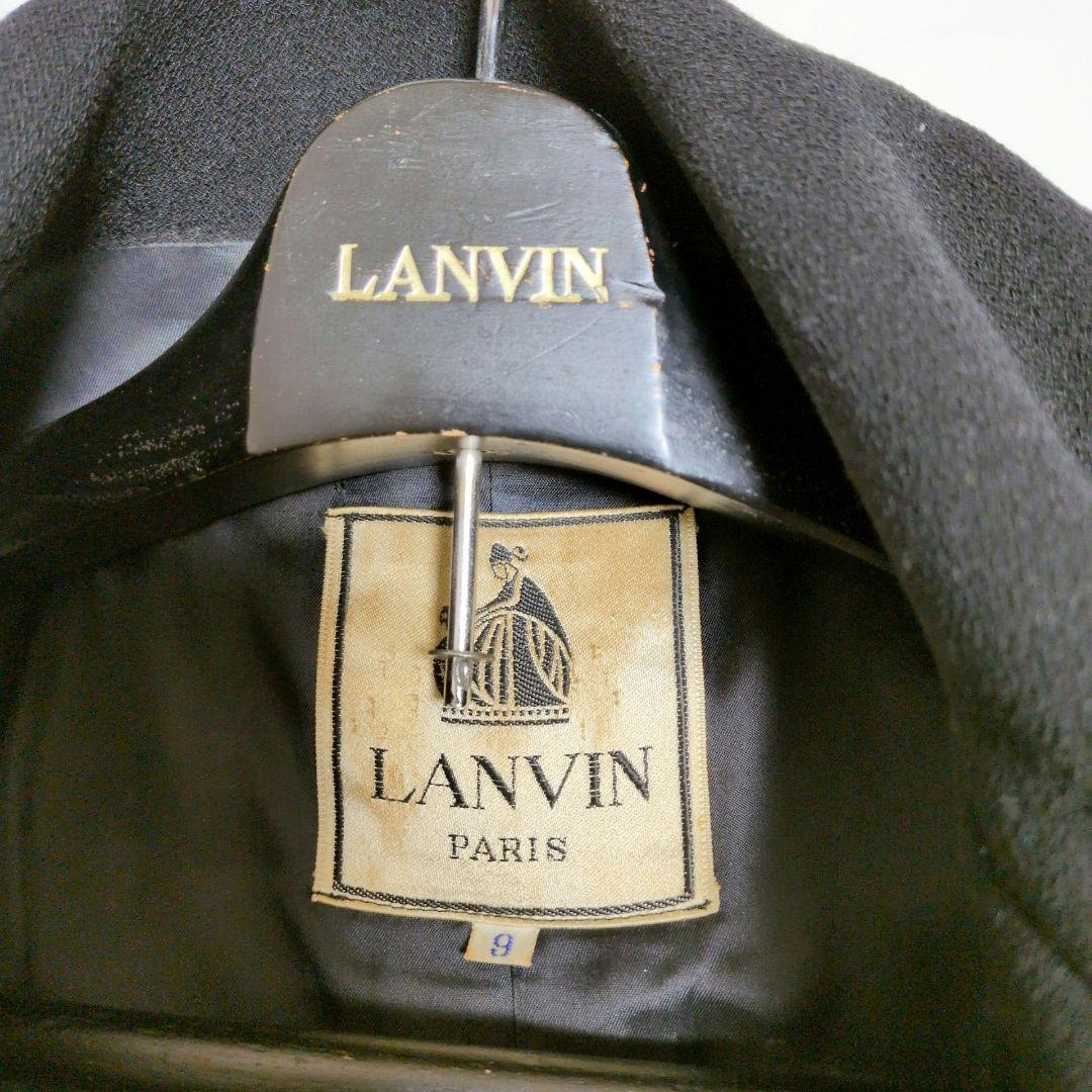 ランバン チェスターコート ロングコート ダブルブレスト ベルト ブラック М