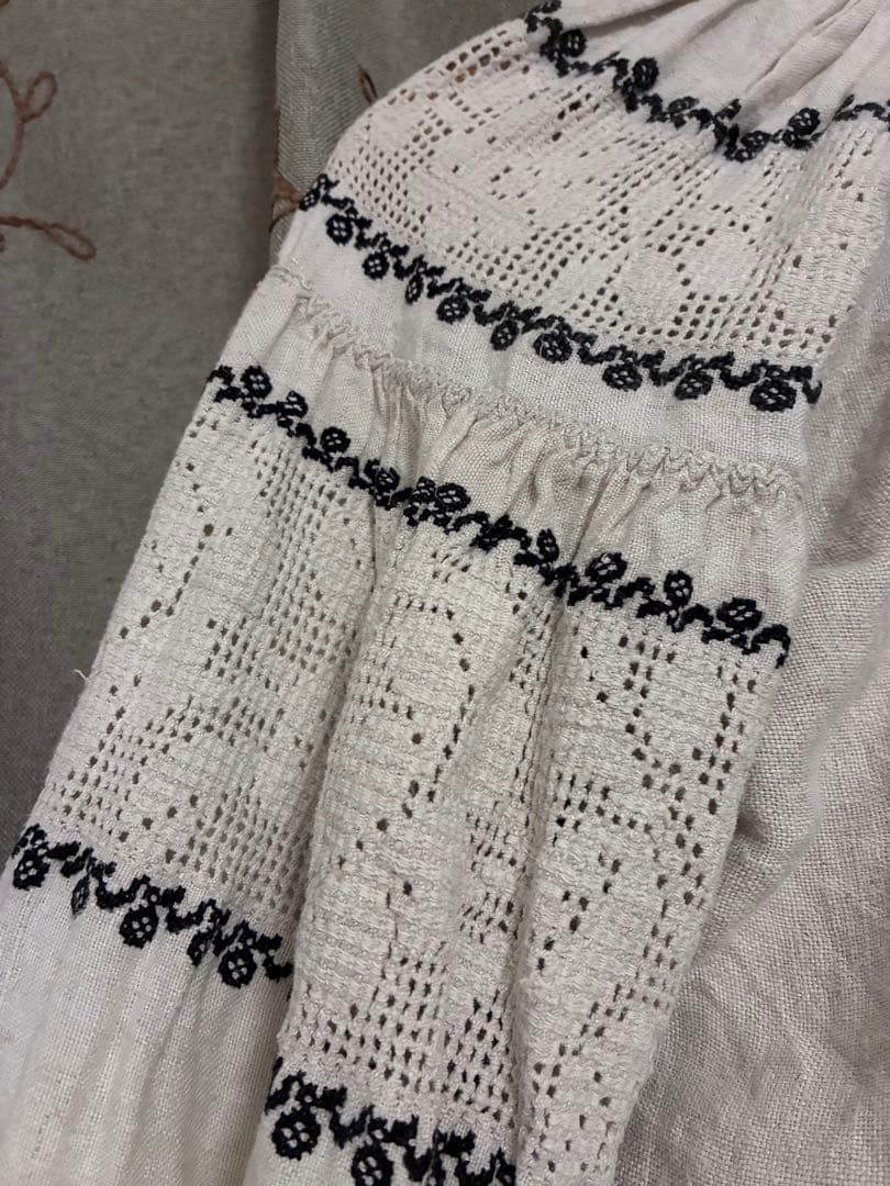 vintage ユーロヴィンテージ　ソロチカ　チロルワンピース　モノクロ