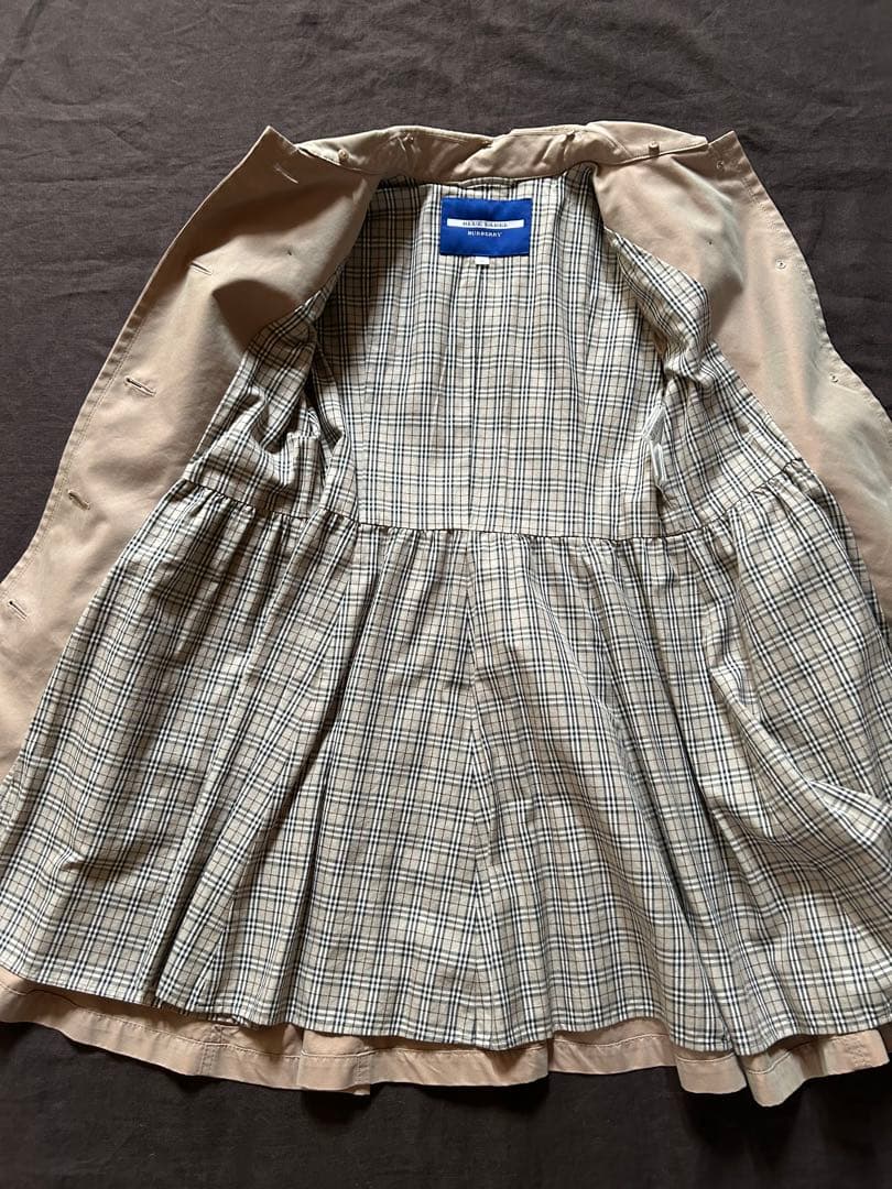 値下げ バーバリーブルーレーベルファー付トレンチコート36 美品