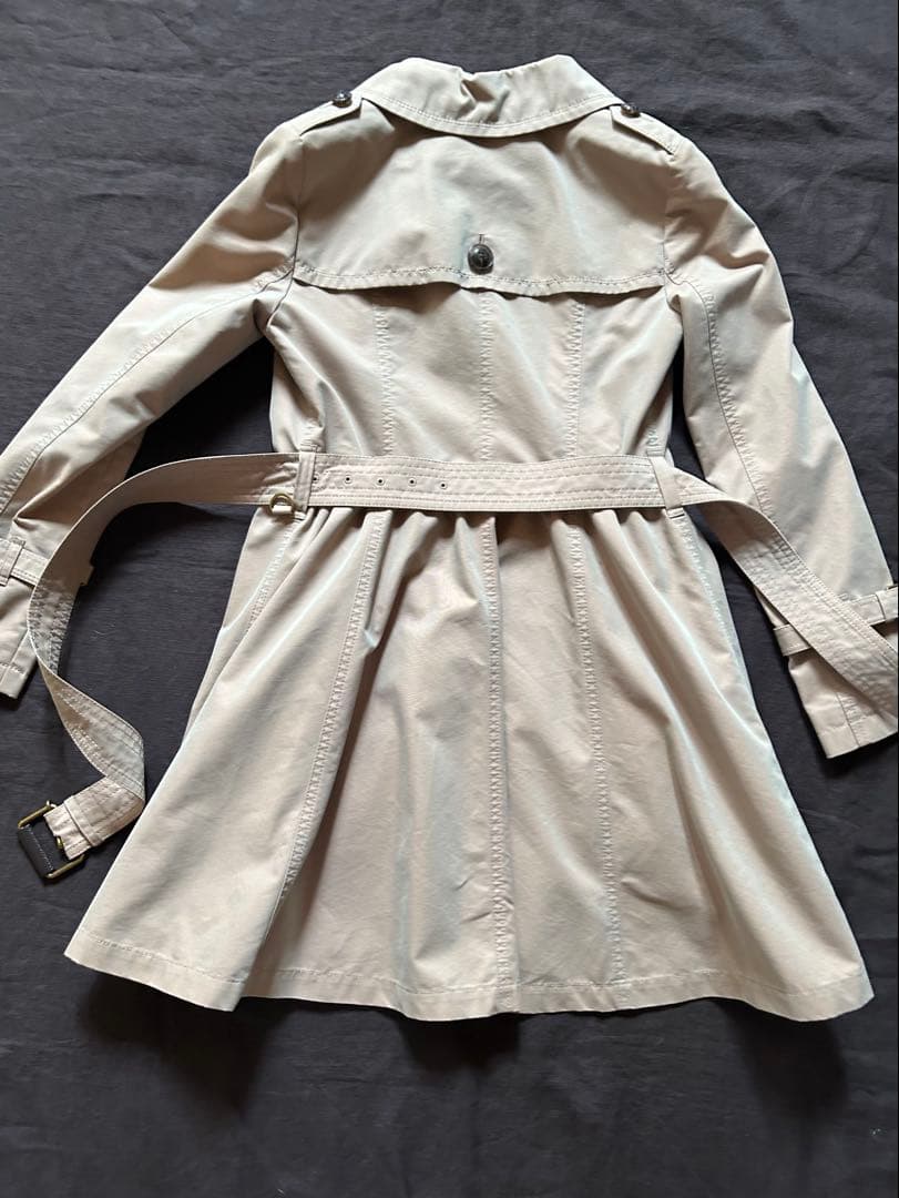 値下げ バーバリーブルーレーベルファー付トレンチコート36 美品