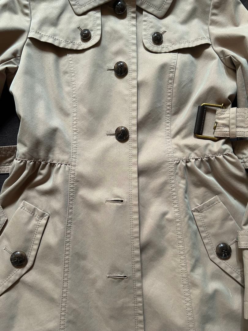 値下げ バーバリーブルーレーベルファー付トレンチコート36 美品