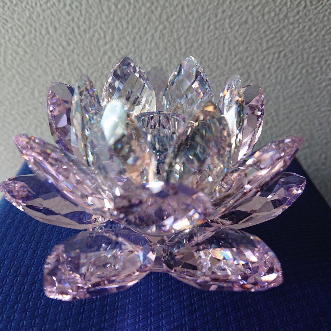 スワロフスキー キャンドルホルダー ピンク