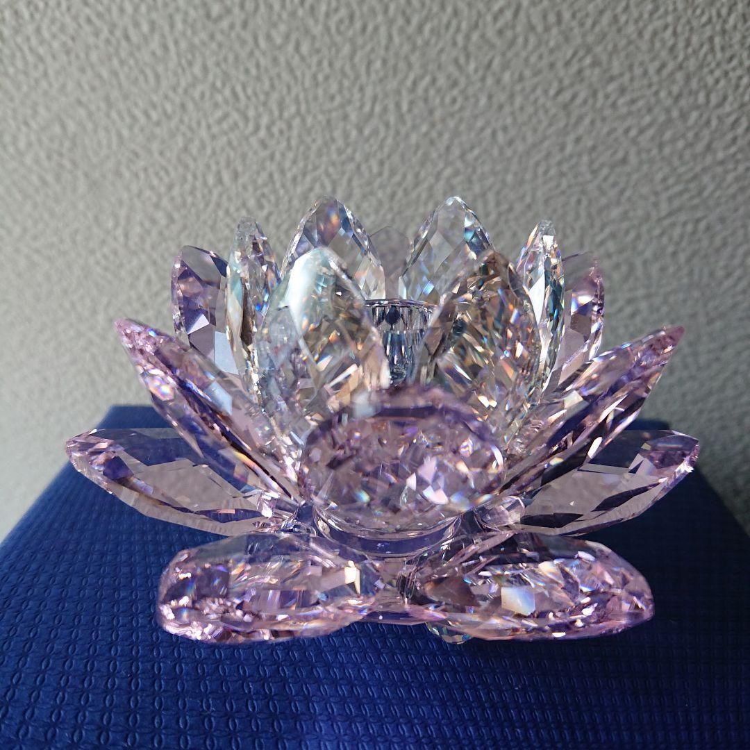 スワロフスキー キャンドルホルダー ピンク