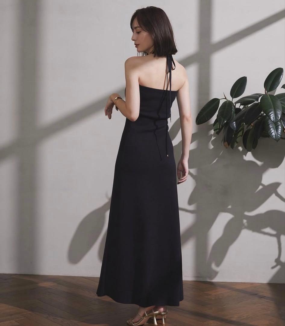 【値下げ中✨】anuans ベアニットフレアワンピース ブラック 2024SS