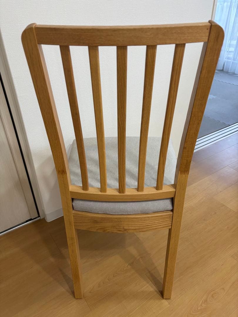 美仁衣 　IKEA エーケダーレン　ダイニングチェア 木製 グレー　2脚