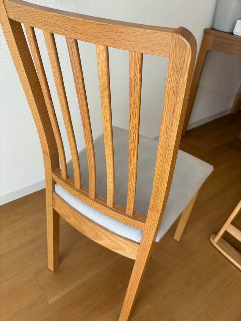 美仁衣 　IKEA エーケダーレン　ダイニングチェア 木製 グレー　2脚