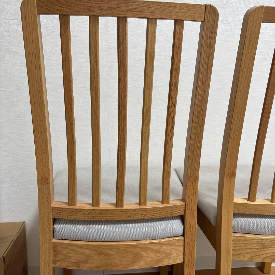 美仁衣 　IKEA エーケダーレン　ダイニングチェア 木製 グレー　2脚