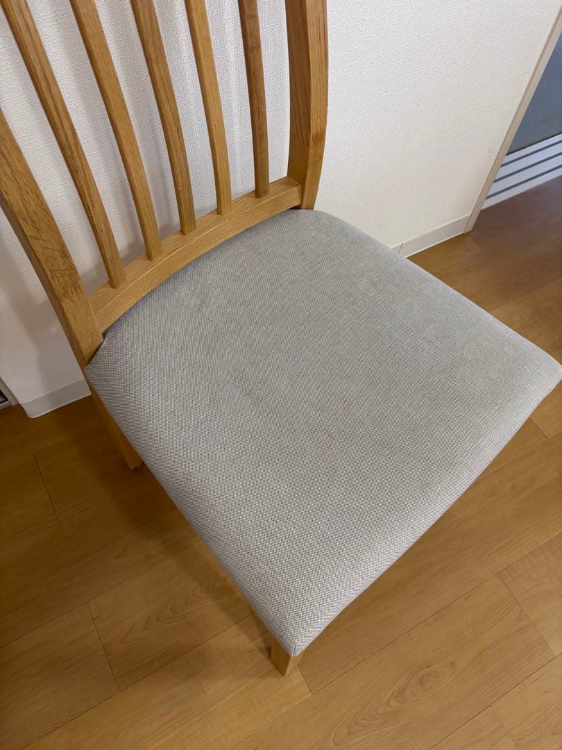 美仁衣 　IKEA エーケダーレン　ダイニングチェア 木製 グレー　2脚