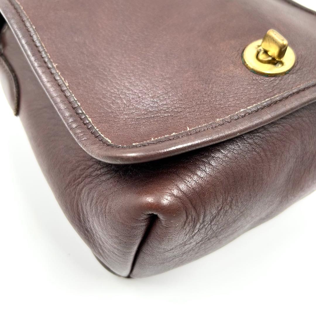 美品 オールドコーチ フラップ ターンロック ショルダーバッグ クロスボディ