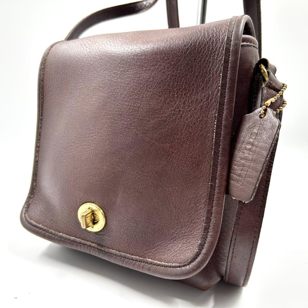 美品 オールドコーチ フラップ ターンロック ショルダーバッグ クロスボディ