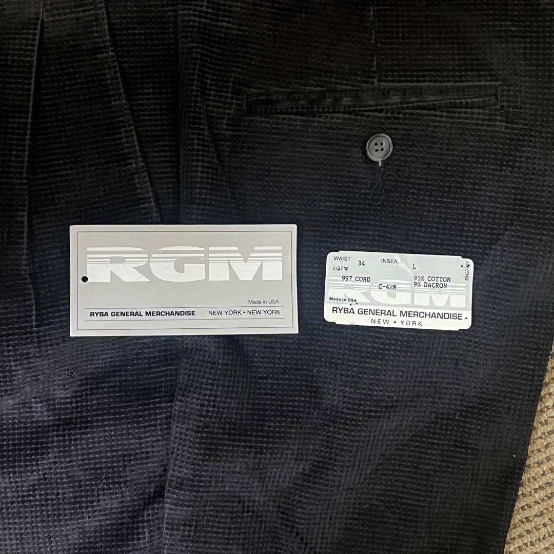 80s ヴィンテージ USA製 2タック コーデュロイパンツ ブラック