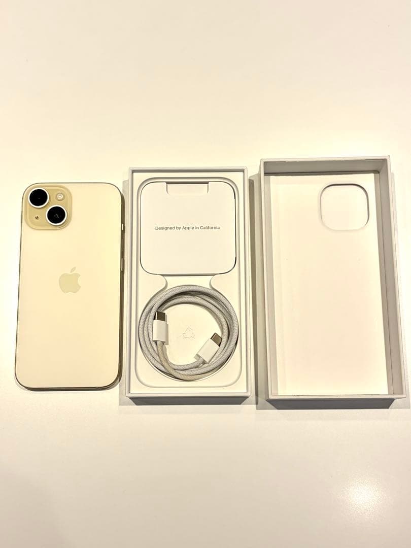 (美品) iPhone 15 128GB イエロー SIMフリー (訳あり)