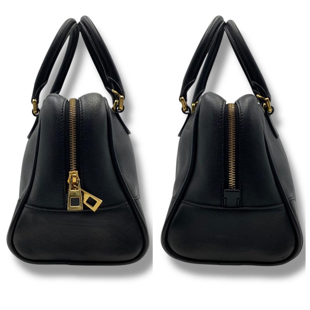 美品 LOEWE ロエベ アマソナ23 アナグラム レザー 2WAY バッグ 黒