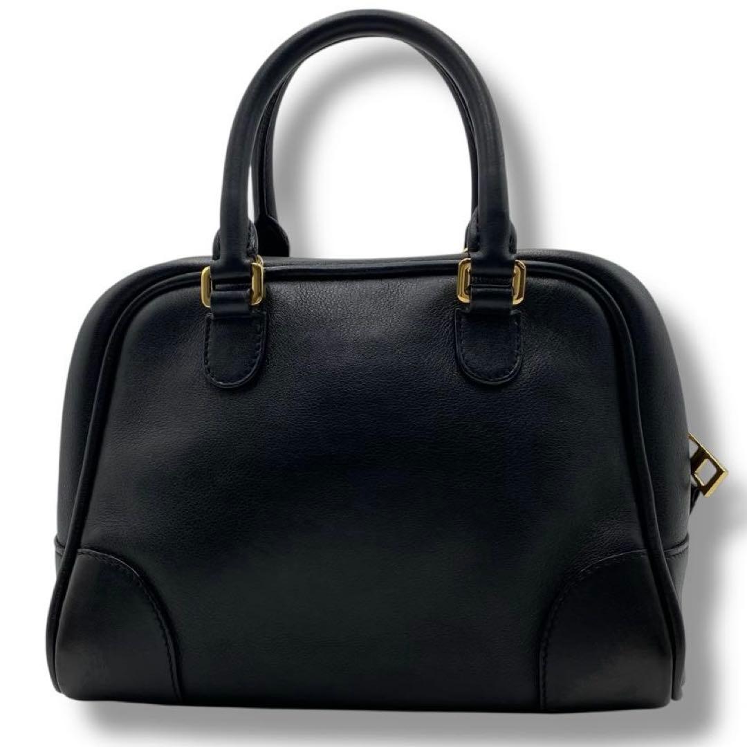 美品 LOEWE ロエベ アマソナ23 アナグラム レザー 2WAY バッグ 黒