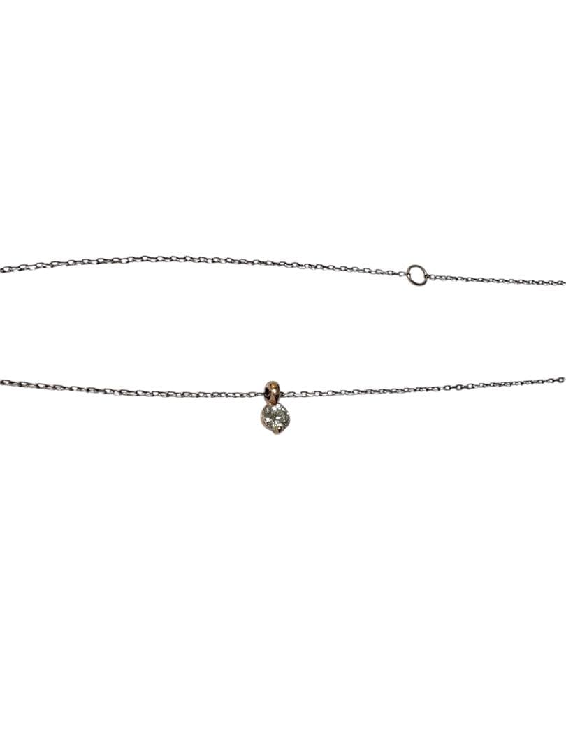 4℃ K10 ピンクゴールド ネックレス 一粒