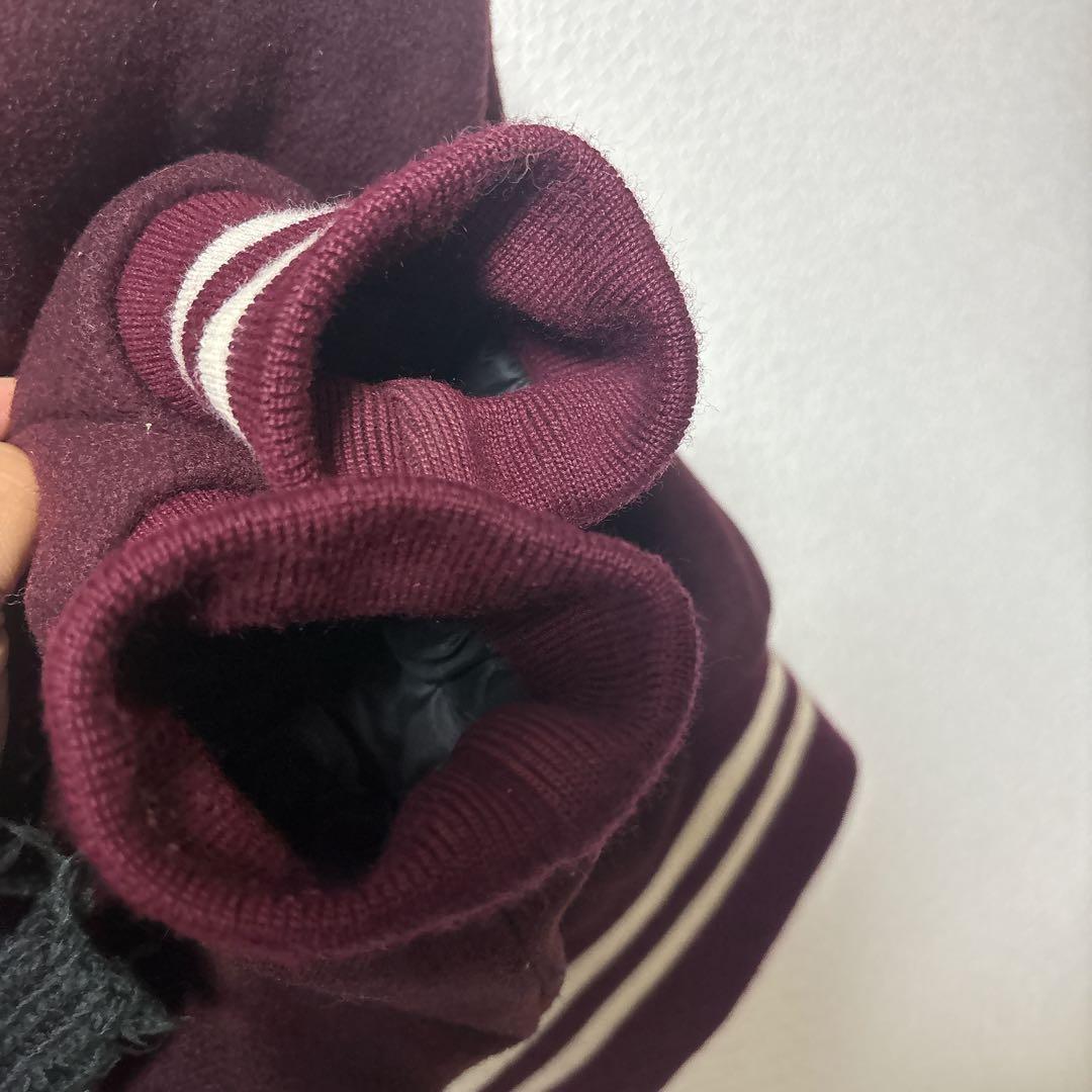 90s Holloway セーラーカラー スタジャン 刺繍 ボルドーXLゆるだぼ