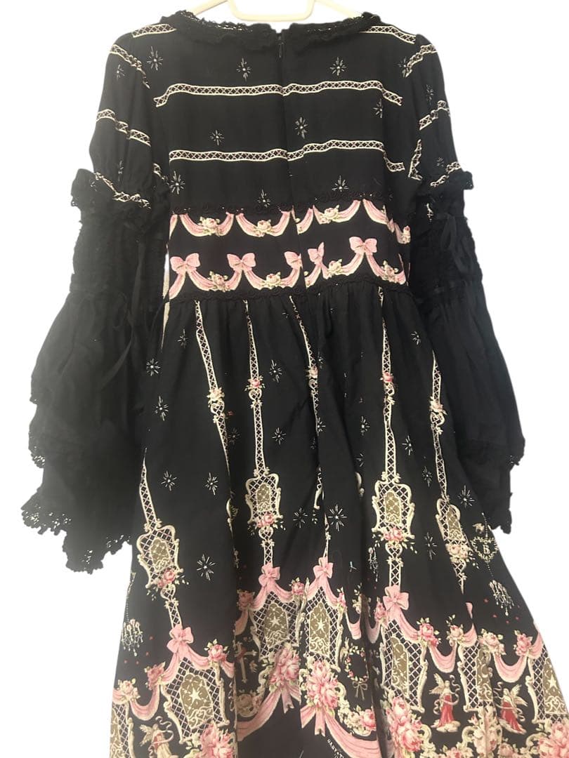 ♡BABY　パリの窓柄 ワンピース 姫袖 ゴシック♡