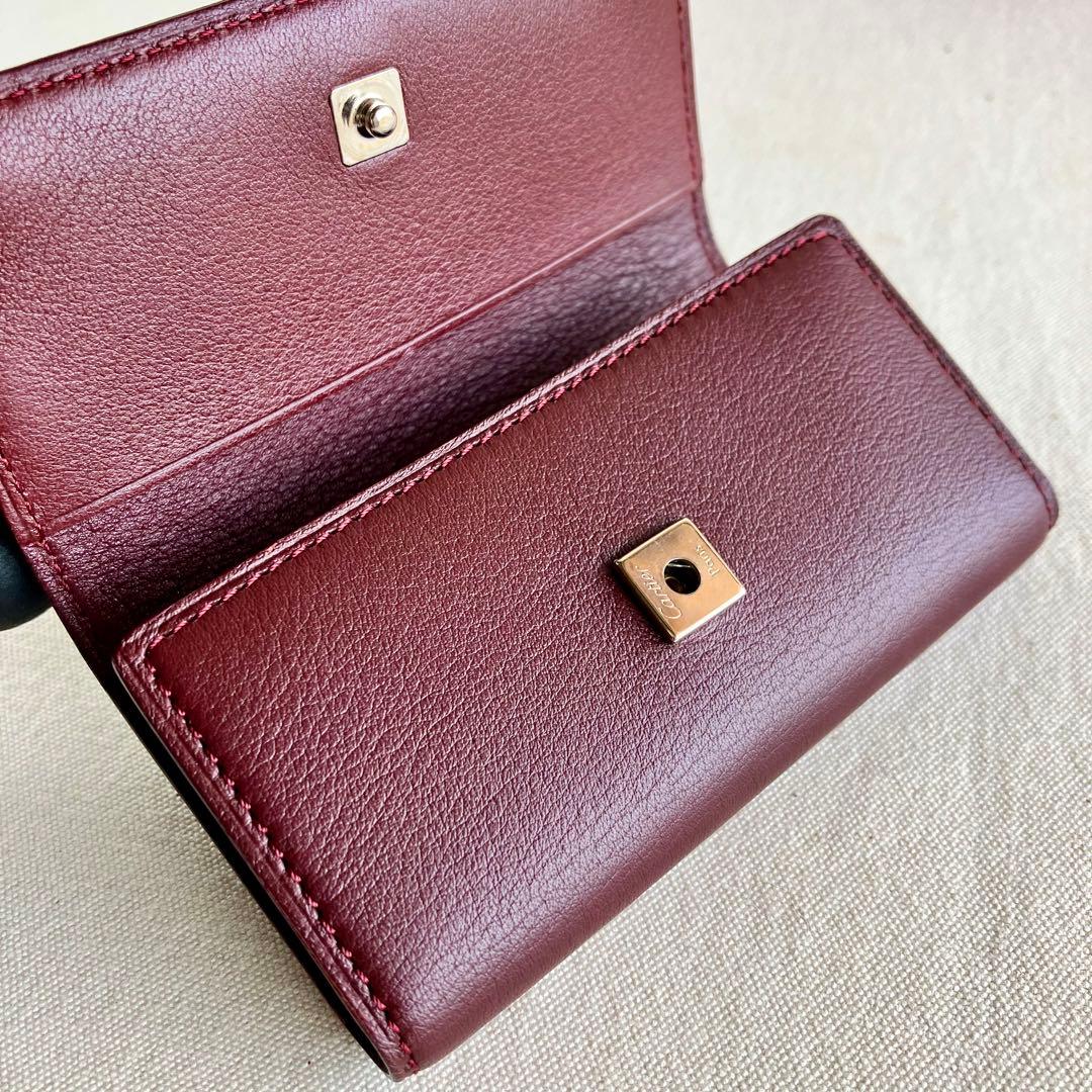 小物 Cartier Key Case Burgundy Leather New