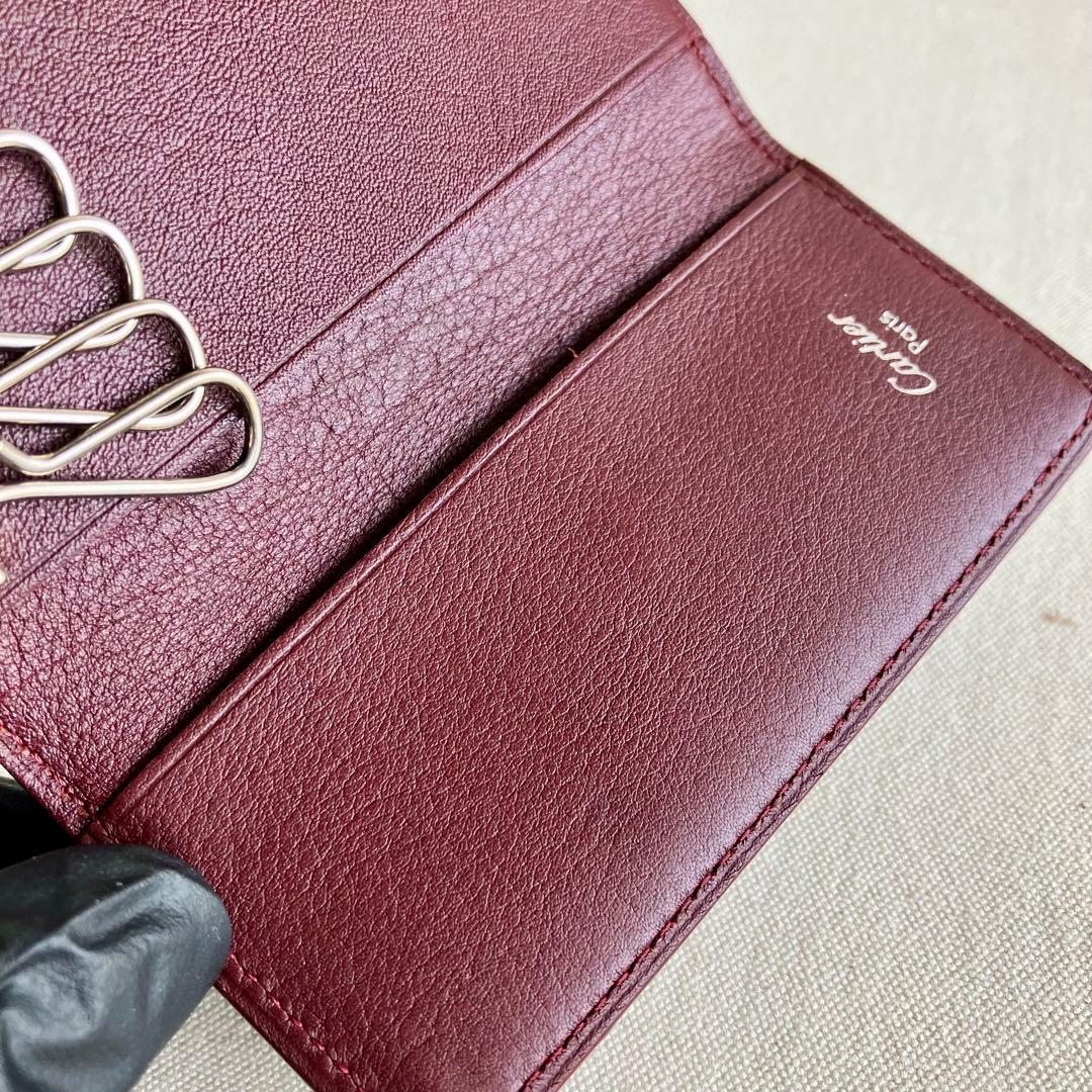 小物 Cartier Key Case Burgundy Leather New