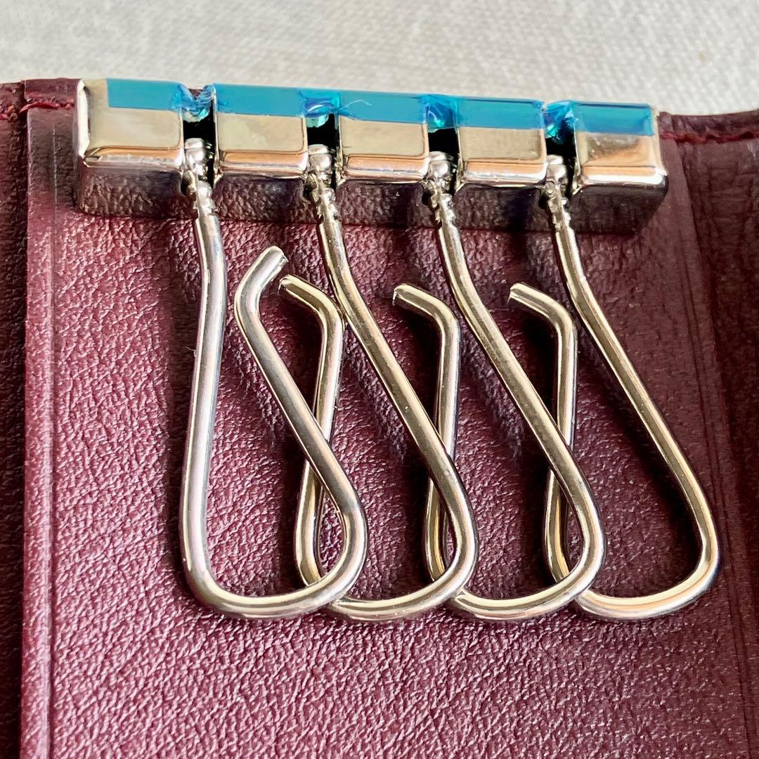 小物 Cartier Key Case Burgundy Leather New