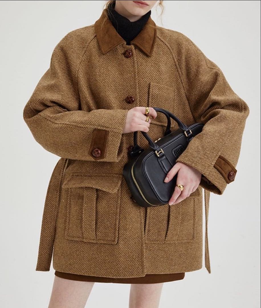 Fano Studios ブラウンツイードコート XS-S