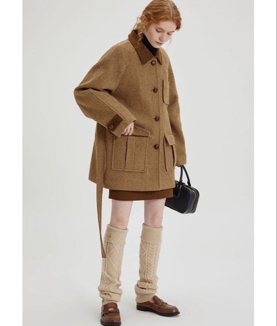 Fano Studios ブラウンツイードコート XS-S