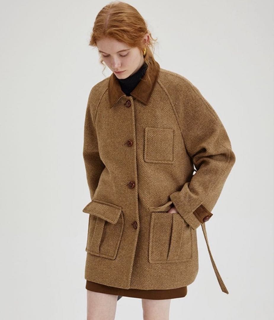 Fano Studios ブラウンツイードコート XS-S