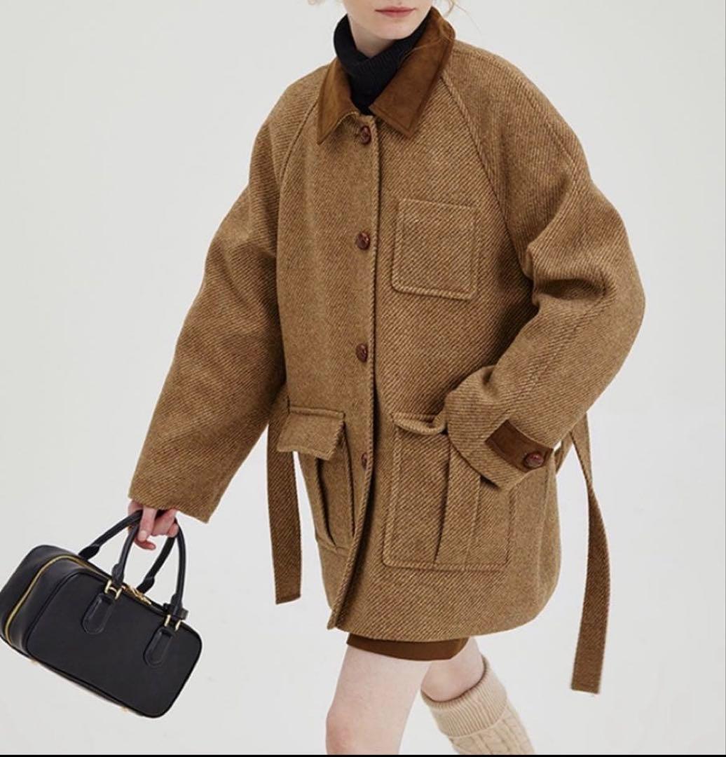 Fano Studios ブラウンツイードコート XS-S