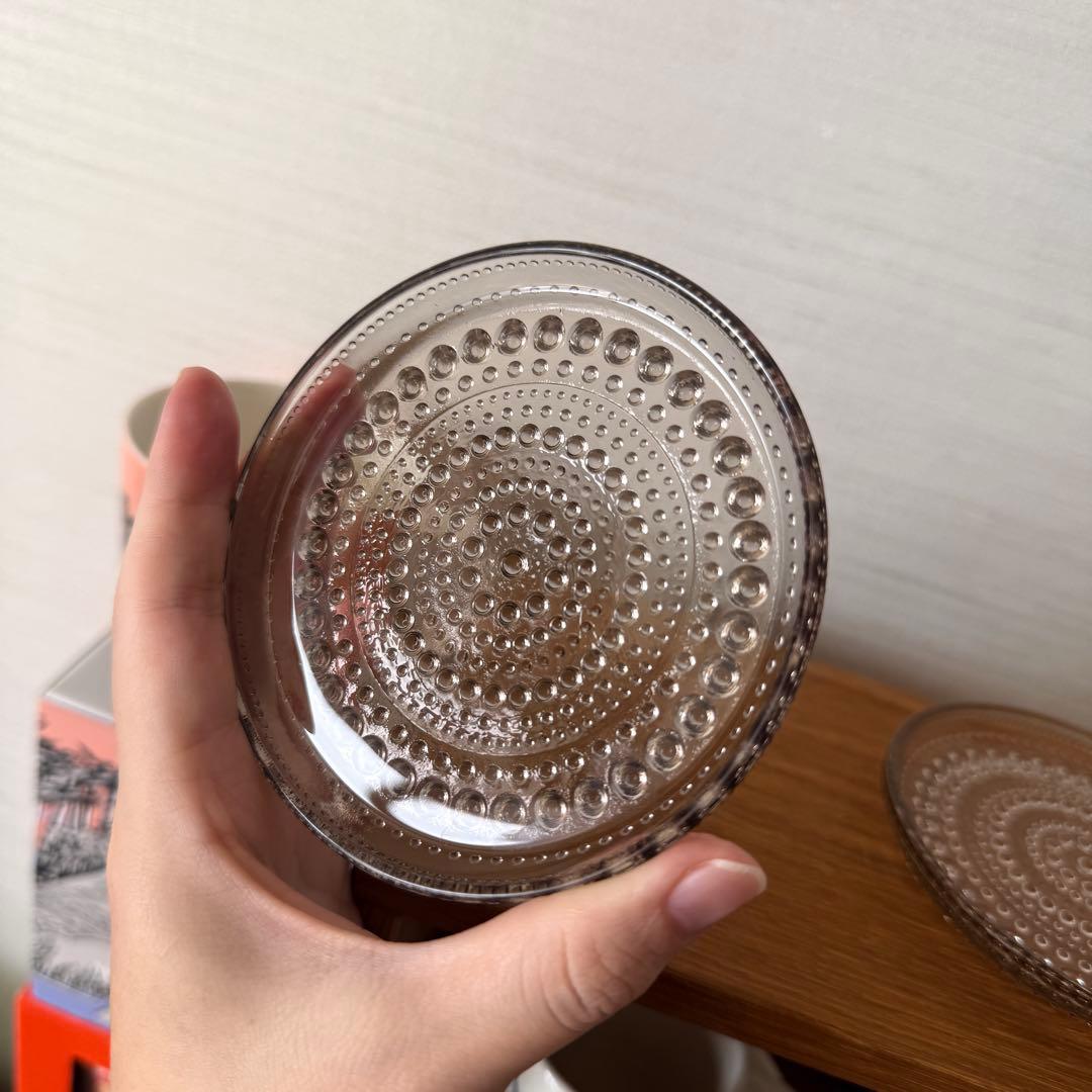 カステヘルミ 10cm ミニプレート リネン ①+③ +グレー 2枚 4枚セット