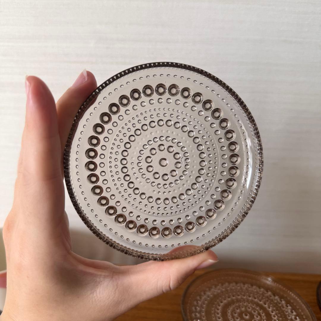 カステヘルミ 10cm ミニプレート リネン ①+③ +グレー 2枚 4枚セット