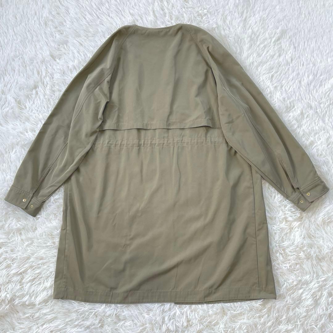 23区 24SS ライトツイル ノーカラーコート 40 撥水 洗える