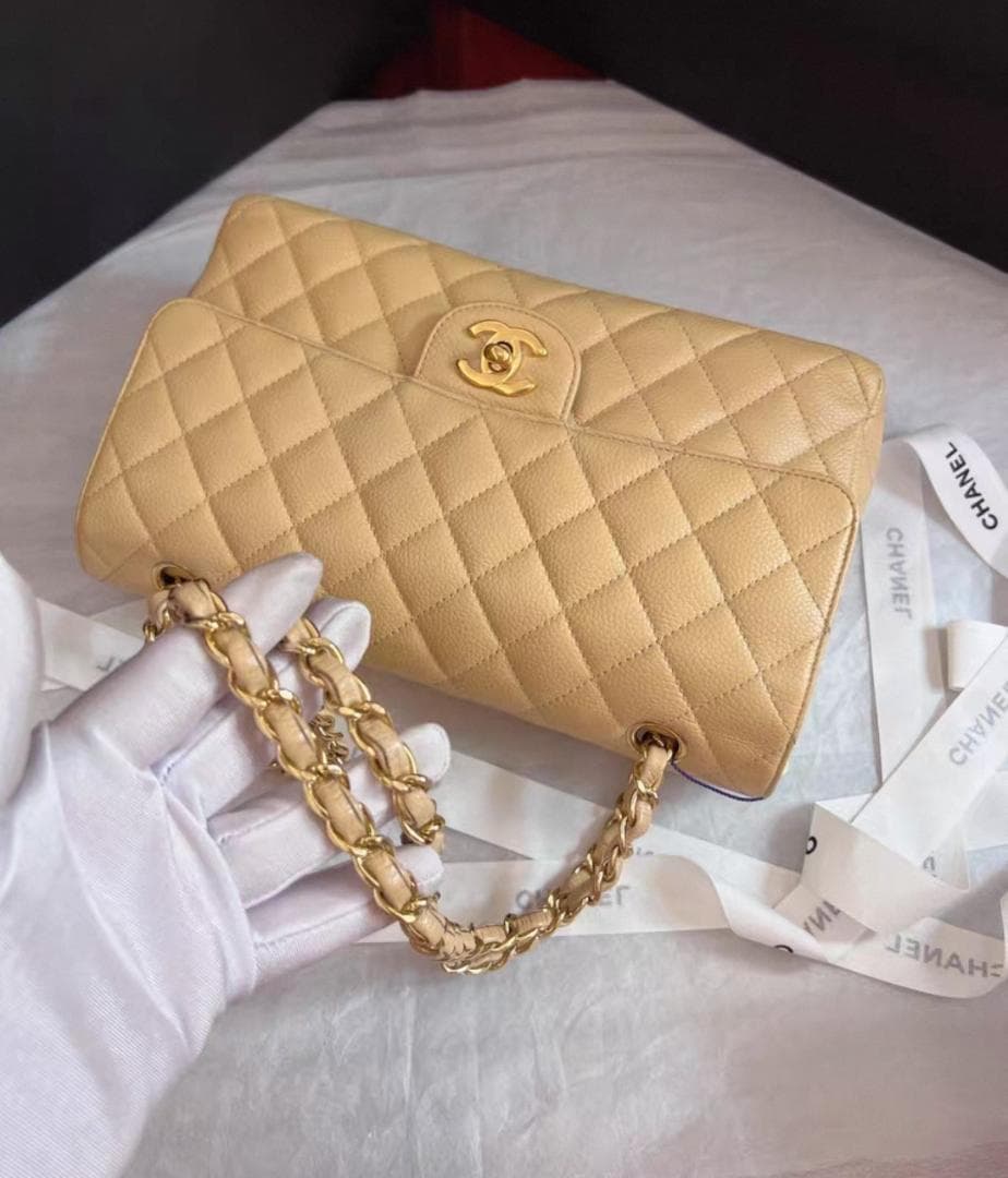 極美品 CF ベージュ ショルダーバッグ 25*15