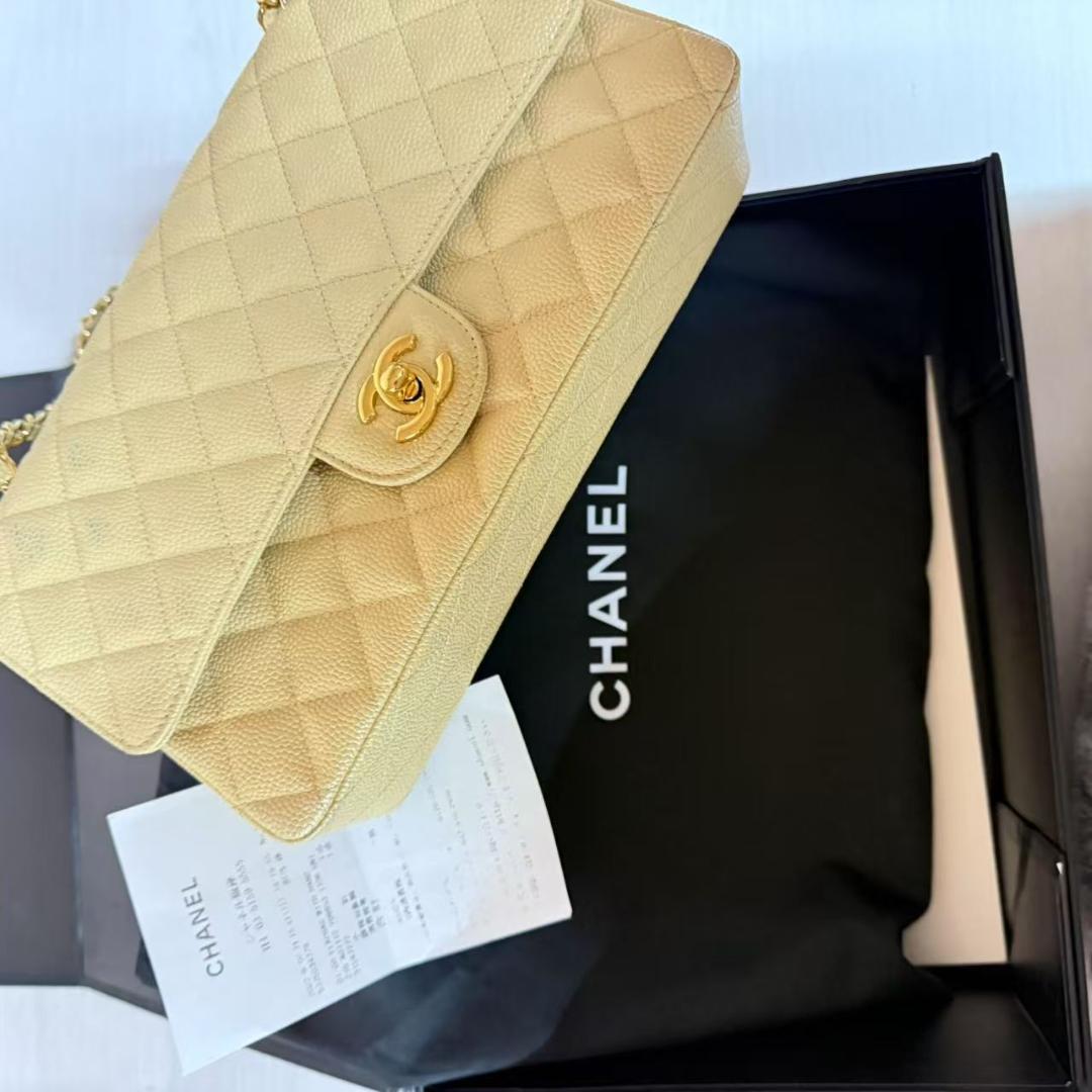 極美品 CF ベージュ ショルダーバッグ 25*15