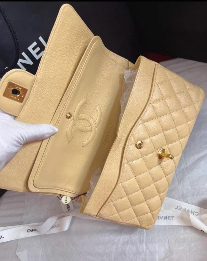 極美品 CF ベージュ ショルダーバッグ 25*15