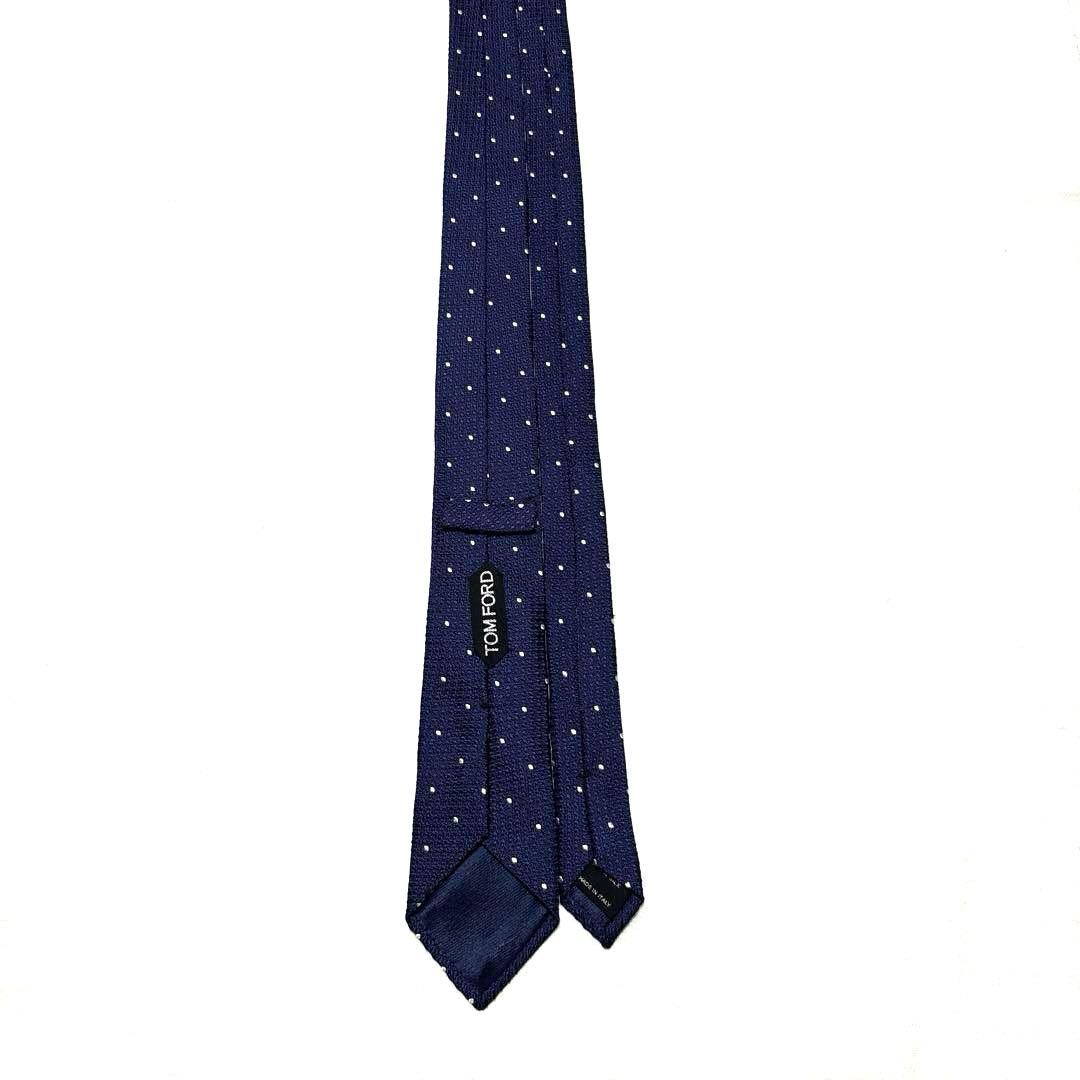 TOMFORD トムフォード　ネクタイ　ネイビー　ドット　美品