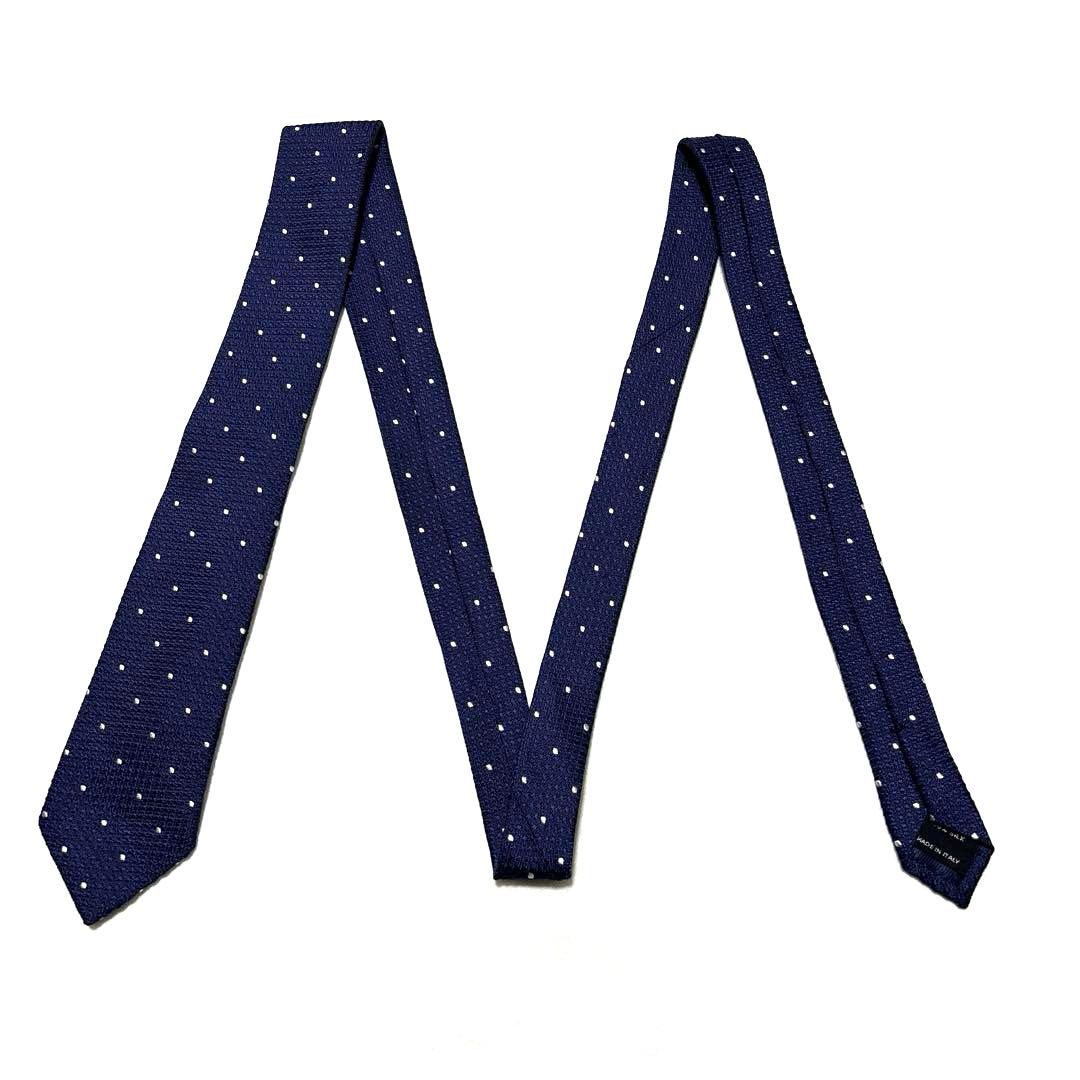 TOMFORD トムフォード　ネクタイ　ネイビー　ドット　美品
