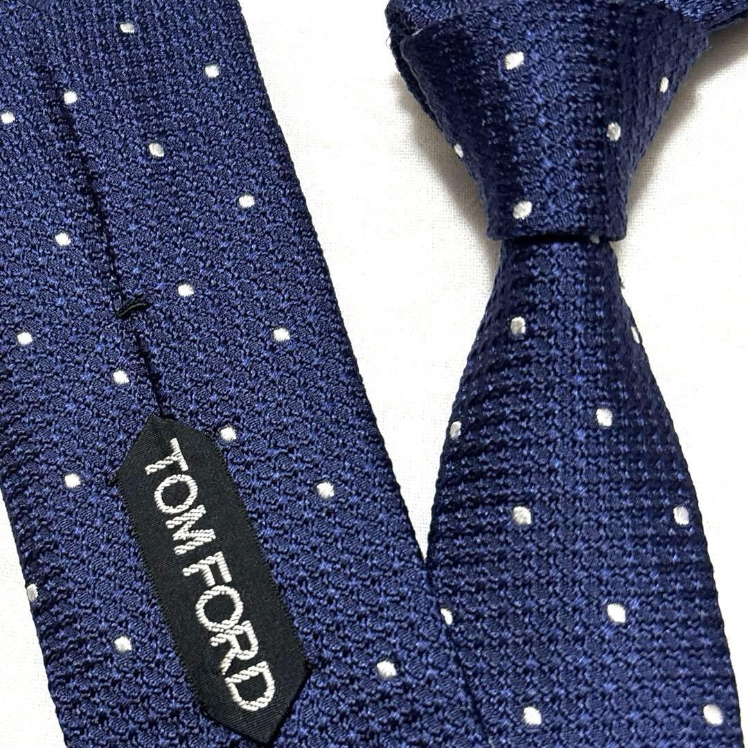 TOMFORD トムフォード　ネクタイ　ネイビー　ドット　美品