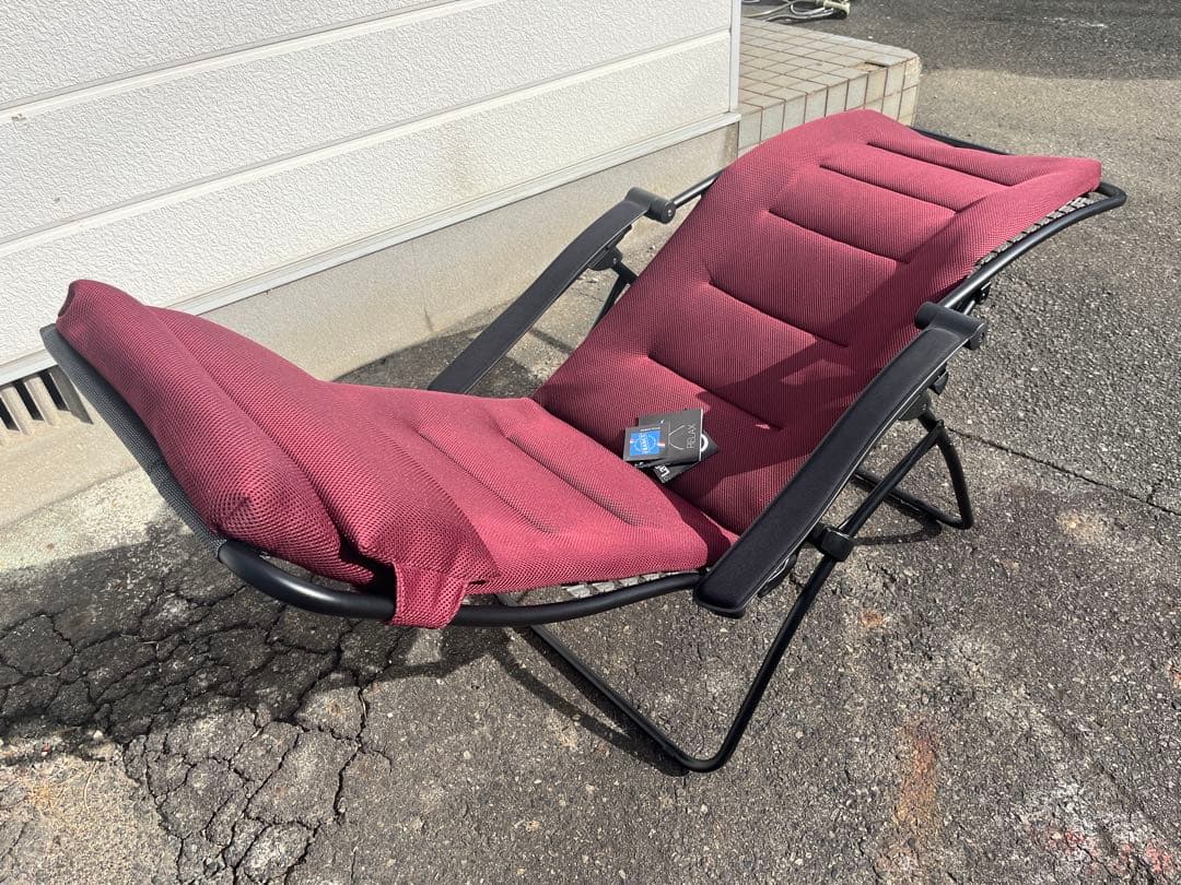 Lafuma リクライニングチェ ワインレッド フランス