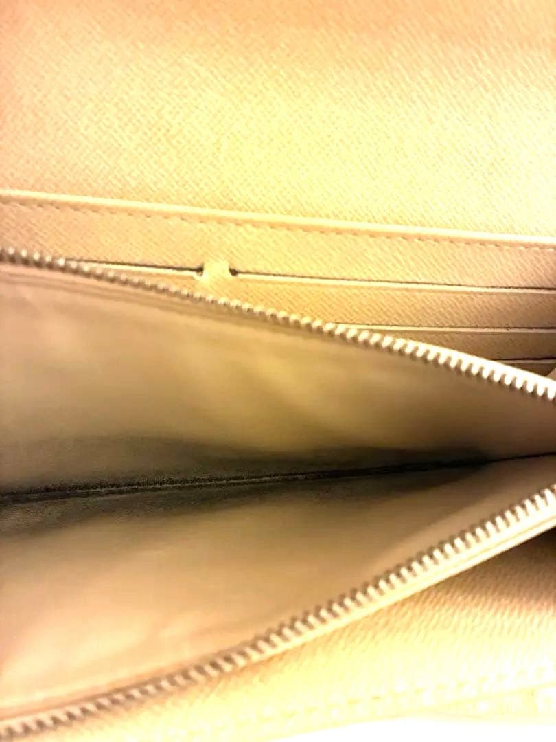 Louis Vuitton 長財布 チェック柄 アイボリー/グレー