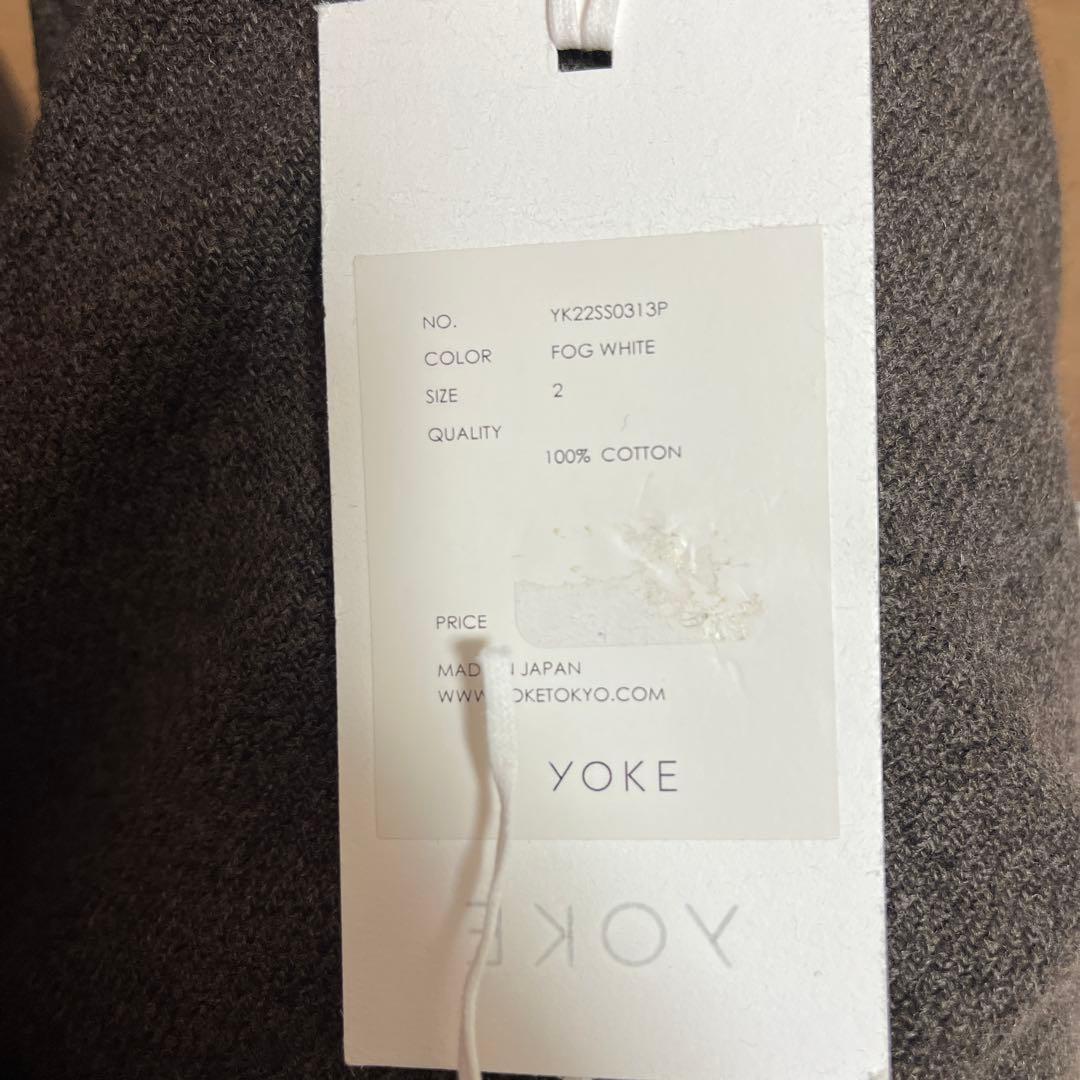 パンツ CUT-OFF 2PLEATED WIDE TROUSERS FOG WHITE