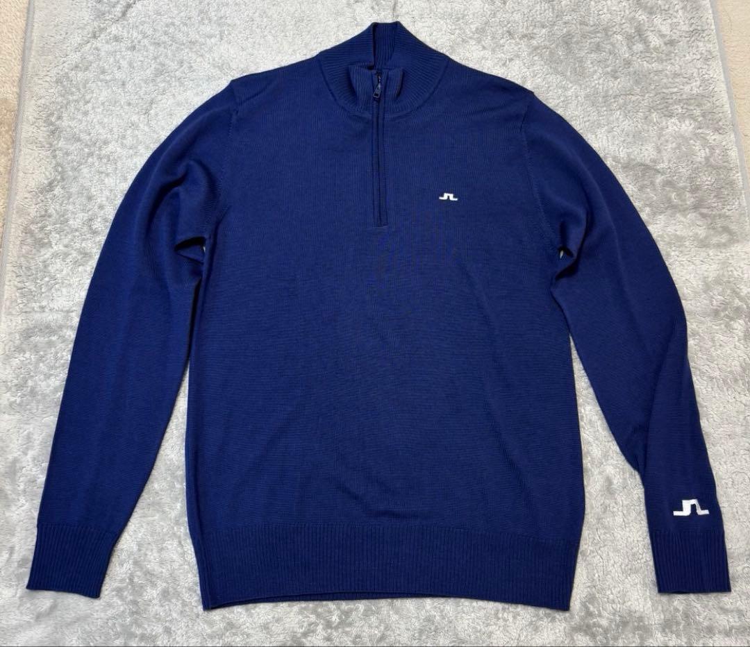 ★新品 J.LINDEBERG ゴルフセーター モックネック ハーフジップアップ